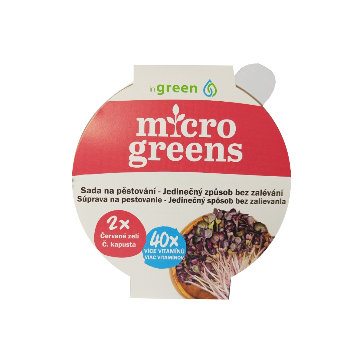 Microgreens Pěstební set Červené zelí 40 g Microgreens