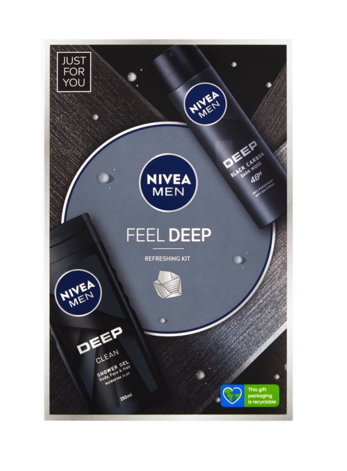 Nivea Men Box Feel Deep dárkový set Nivea