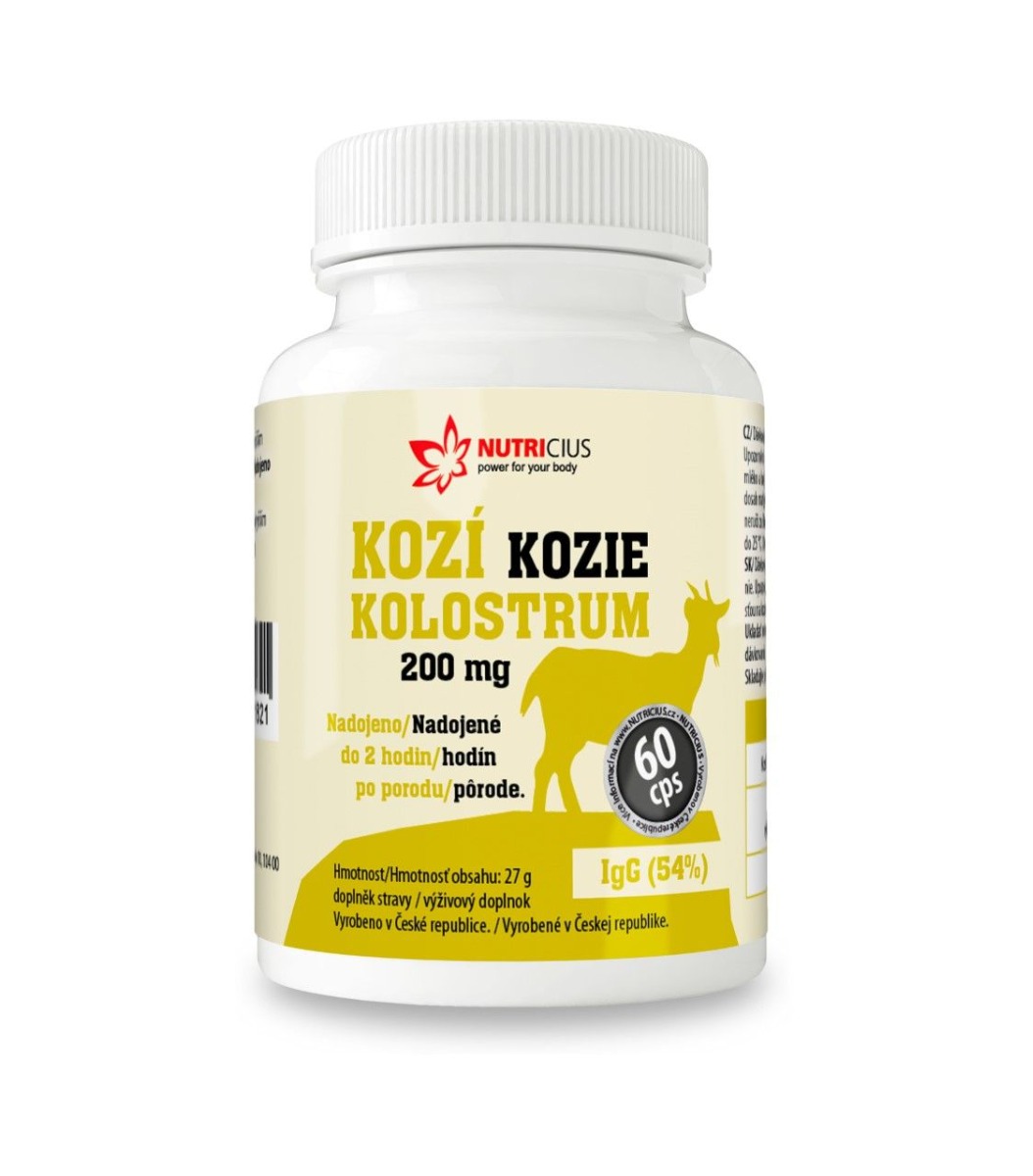 Nutricius Kozí kolostrum 200 mg IgG 54% 60 kapslí Nutricius