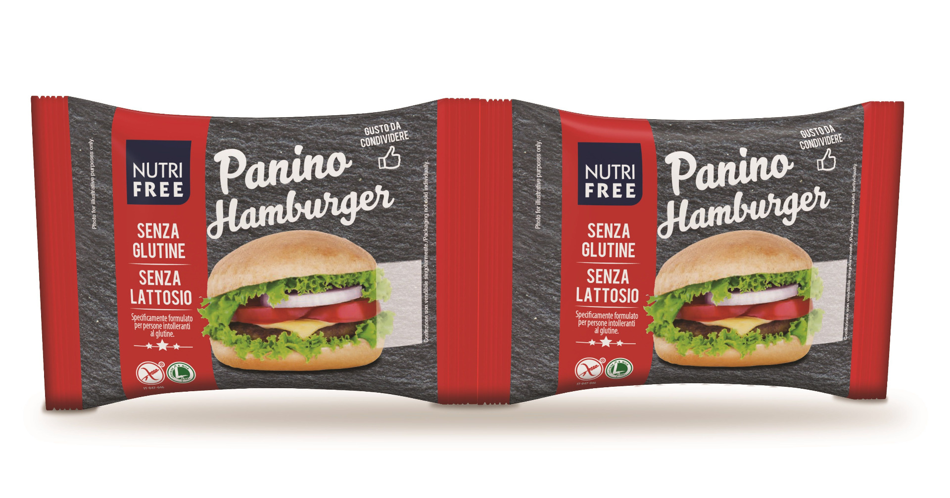 Nutrifree Bezlepkové hamburger housky 2x90 g Nutrifree