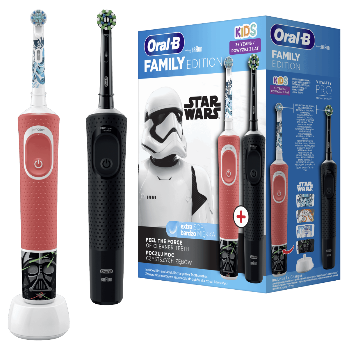 Oral-B Family STAR WARS pack Vitality PRO D103 CA Black + Kids D100 Oral-B