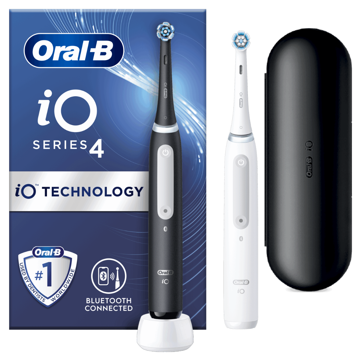 Oral-B iO Series 4 Matt Black+Quite White Duo Pack elektrický zubní kartáček 2 ks Oral-B