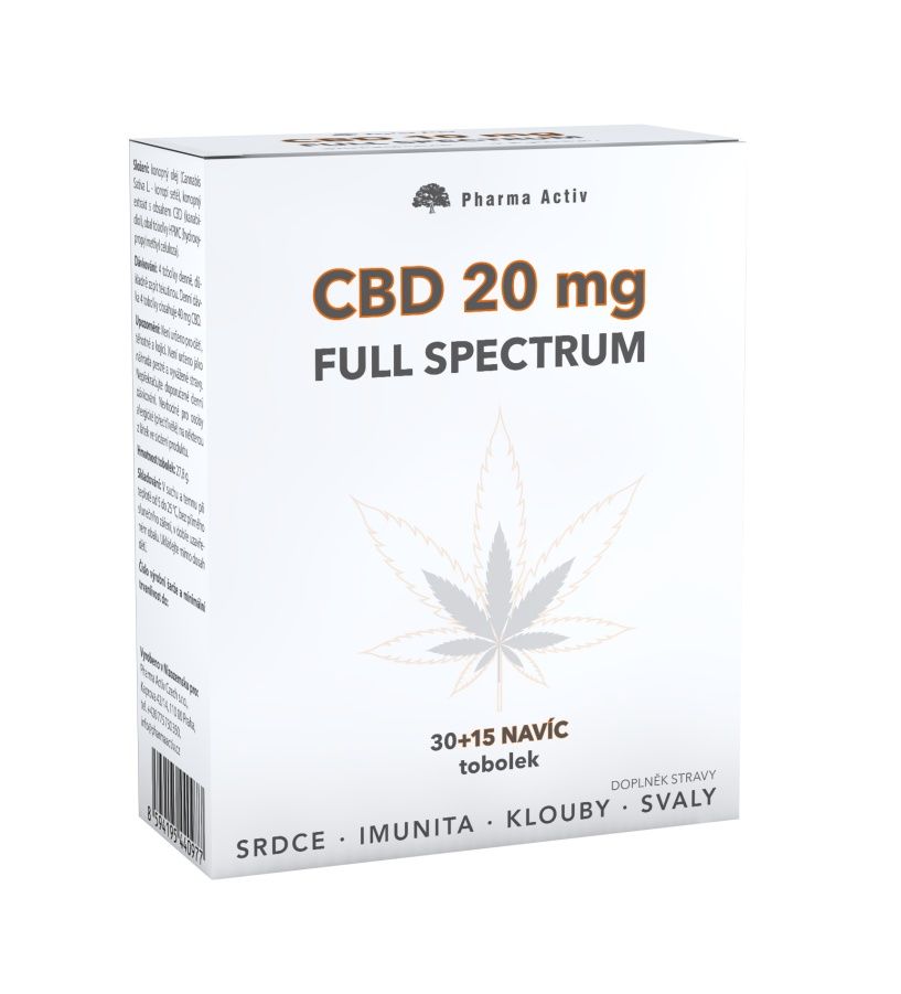 Pharma Activ CBD 20 mg Full Spectrum 30+15 tobolek Pharma Activ