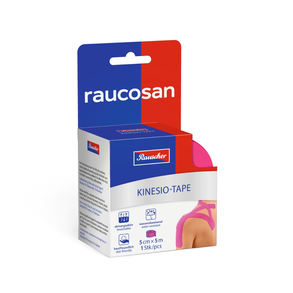 Raucosan Kinesio Tape tejpovací páska 5cm x 5 m růžová Raucosan