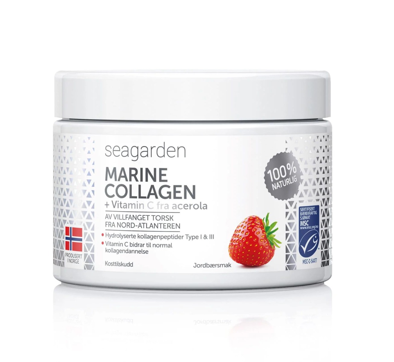 Seagarden Marine Collagen + Vitamin C 150 g jahoda Seagarden