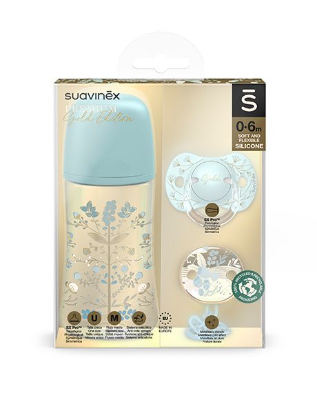 Suavinex Gold Dárkový set 0-6m modrý Suavinex