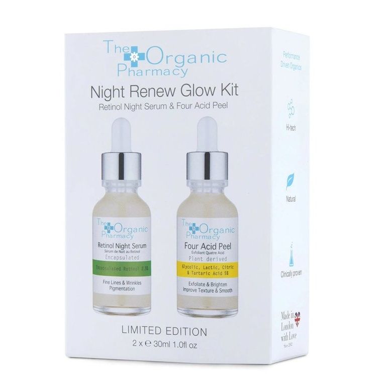 The Organic Pharmacy Night Renew Glow Kit noční sada pro krásu The Organic Pharmacy