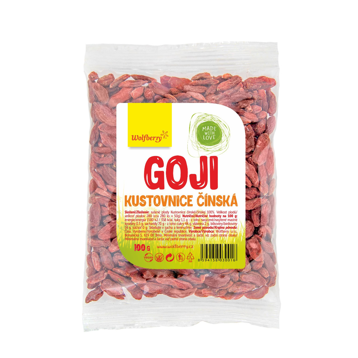 Wolfberry Goji kustovnice čínská 100 g Wolfberry