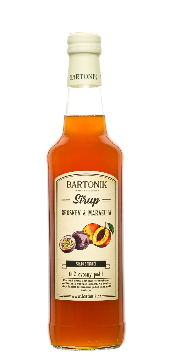 BARTONIK Sirup broskev & maracuja 500 ml BARTONIK