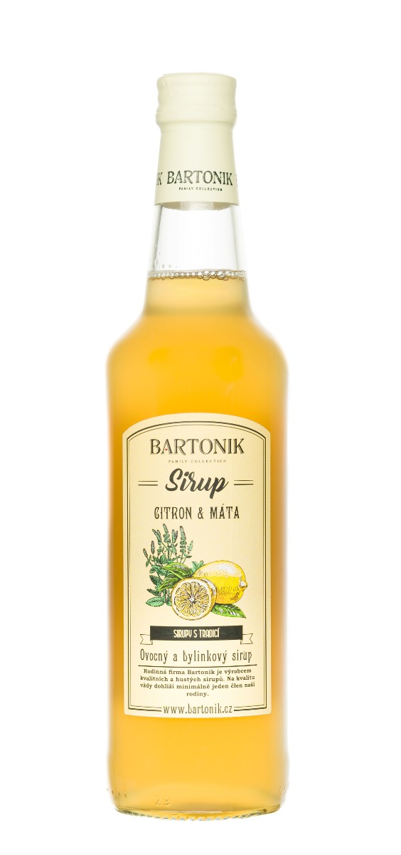 BARTONIK Sirup citron & máta 500 ml BARTONIK