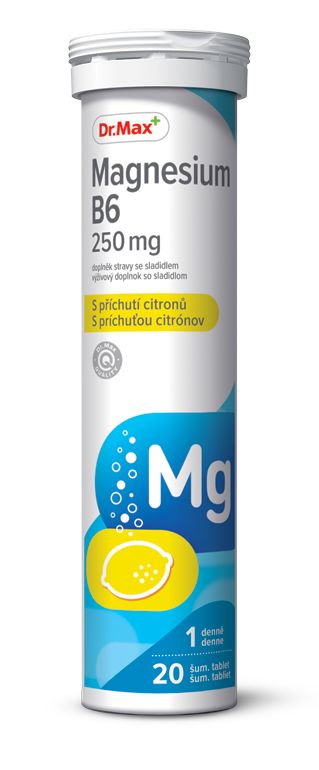 Dr.Max Magnesium B6 citron 250 mg 20 šumivých tablet Dr.Max