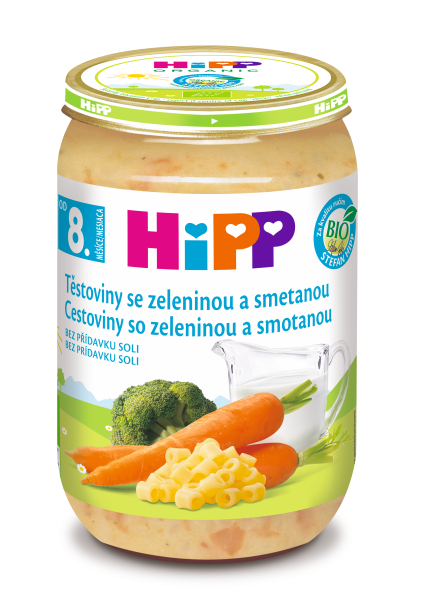 Hipp BIO Těstoviny se zeleninou a smetanou 220 g Hipp