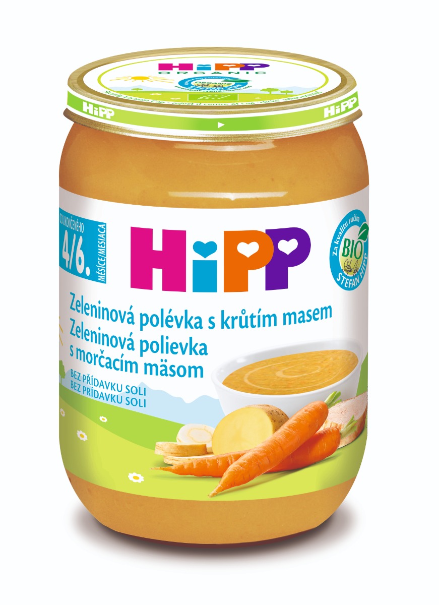 Hipp BIO Zeleninová polévka s krůtím masem 190 g Hipp