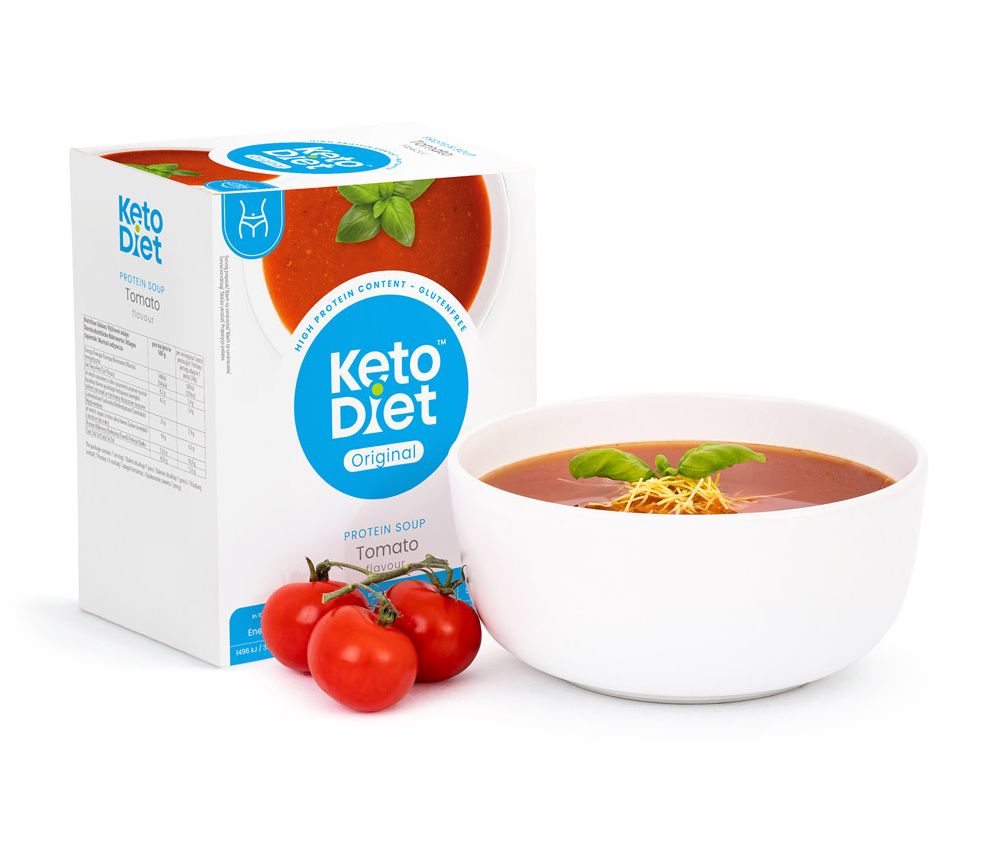 KetoDiet Proteinová polévka rajčatová s nudlemi 7 porcí KetoDiet