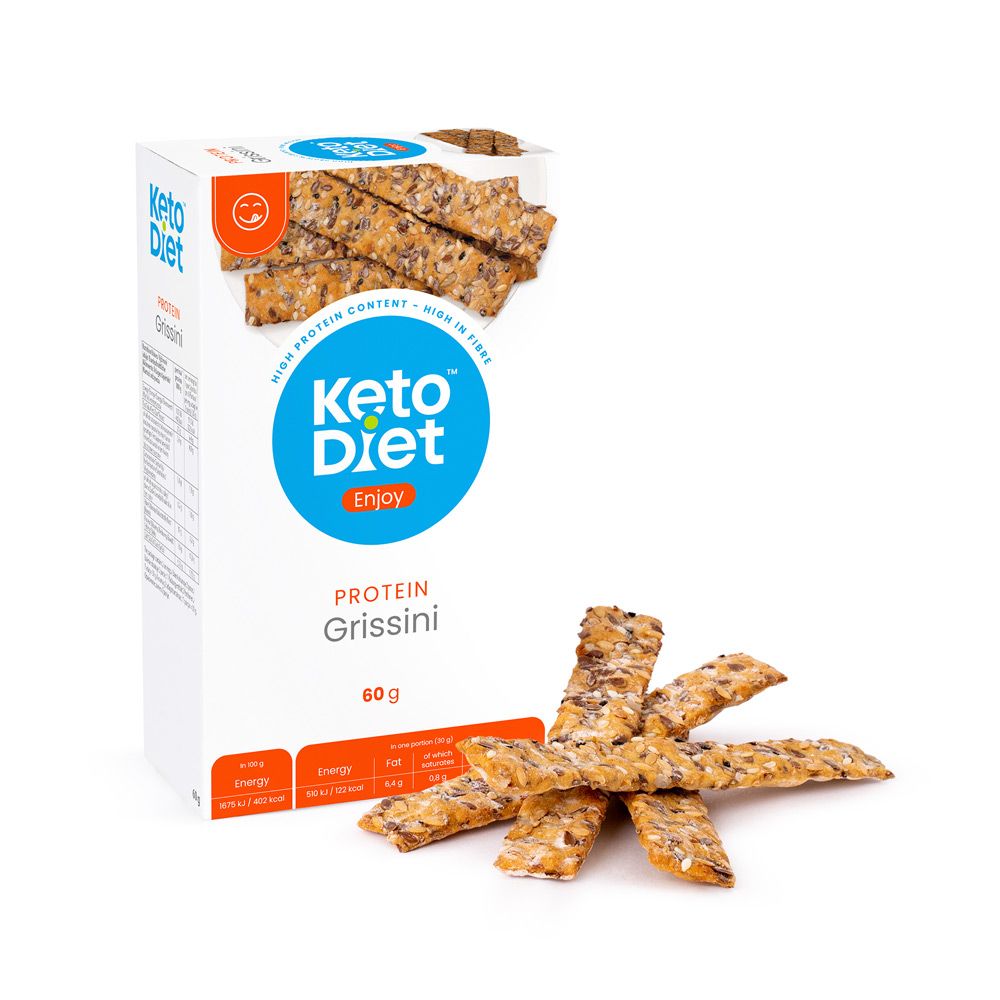 KetoDiet Proteinové grissini 60 g KetoDiet