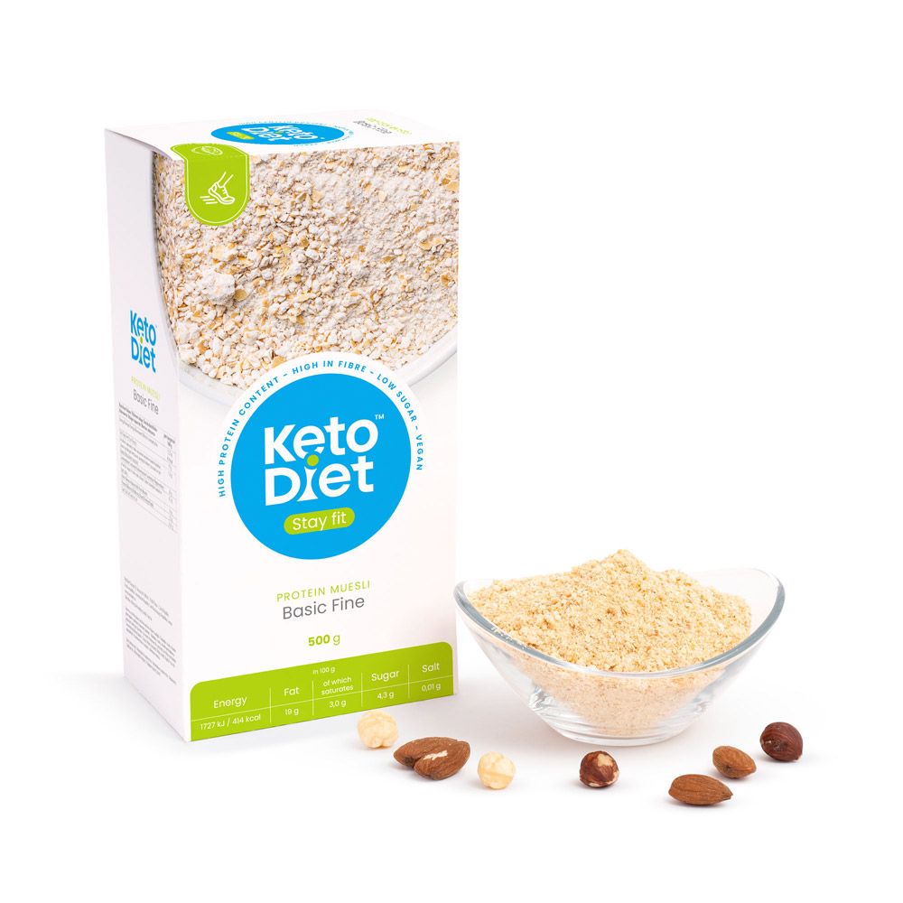 KetoDiet Proteinové müsli Basic jemné 500 g KetoDiet