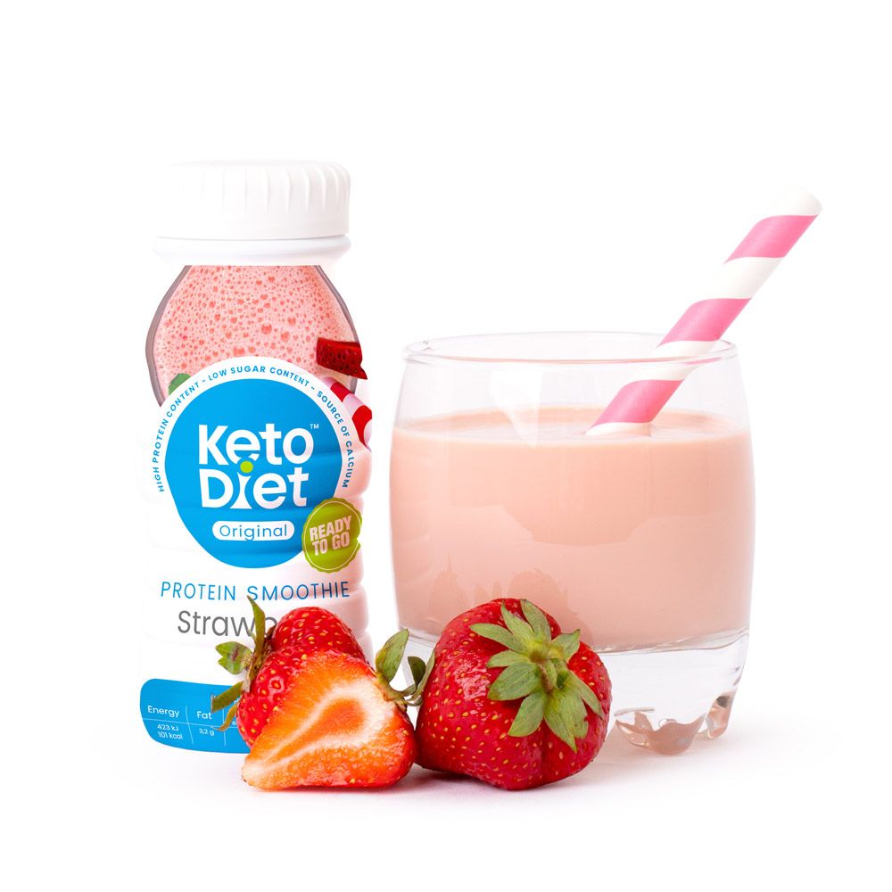 KetoDiet Proteinové smoothie jahoda 200 ml KetoDiet