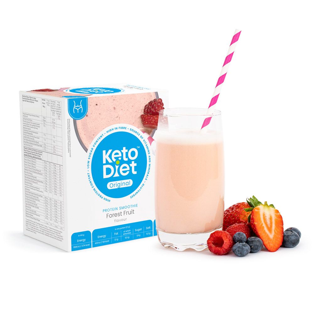 KetoDiet Proteinové smoothie lesní směs 7x27 g KetoDiet