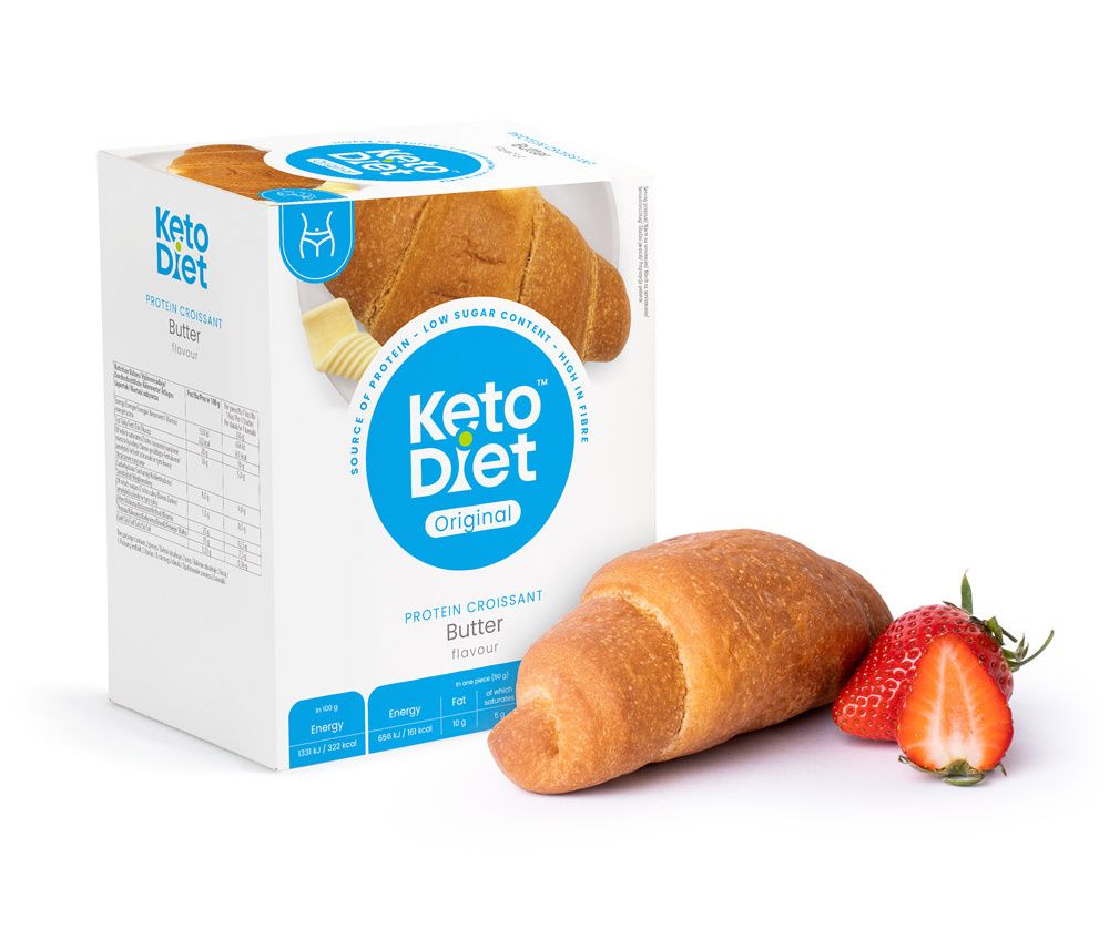 KetoDiet Proteinový croissant máslový 2x50 g KetoDiet