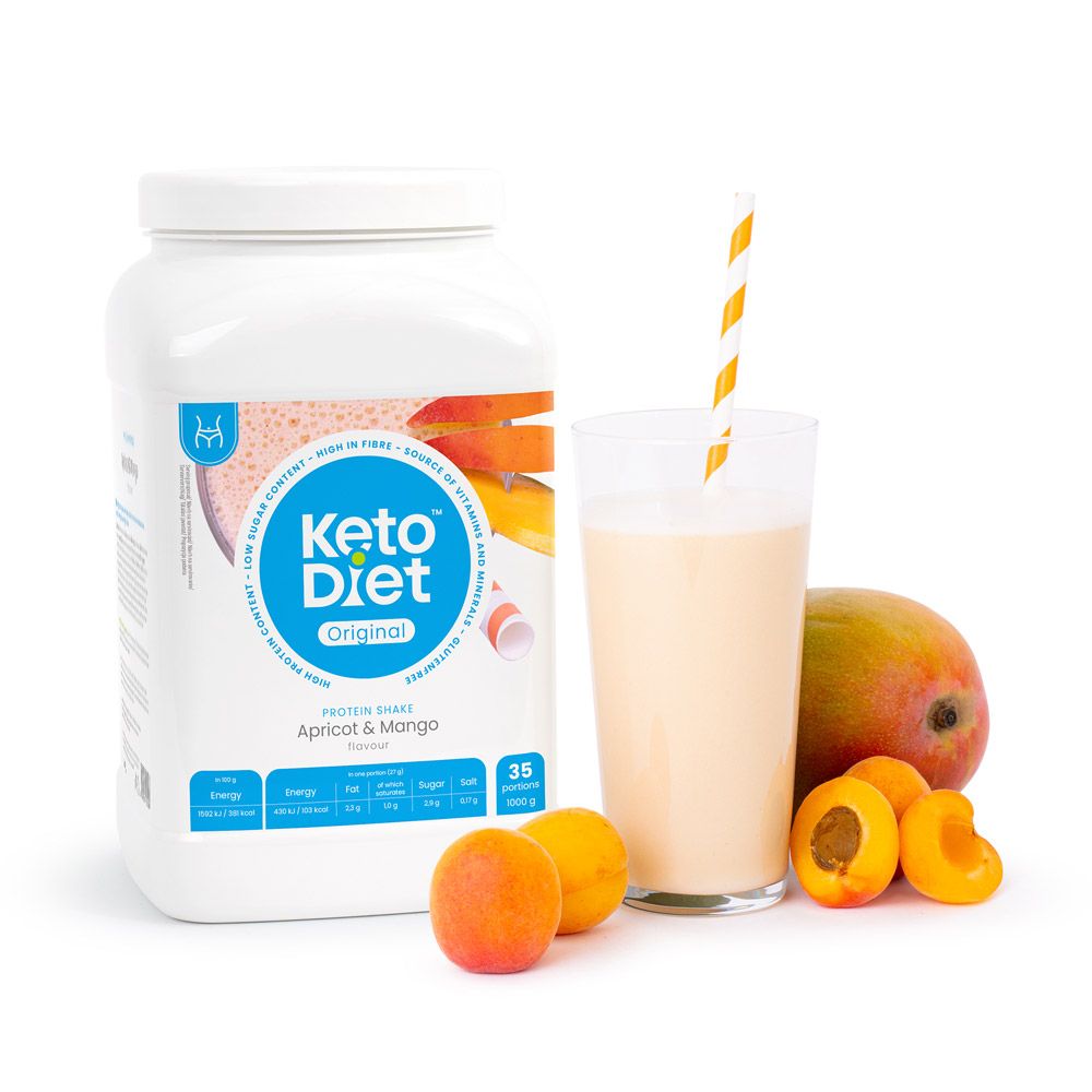 KetoDiet Proteinový nápoj meruňka a mango 1000 g KetoDiet