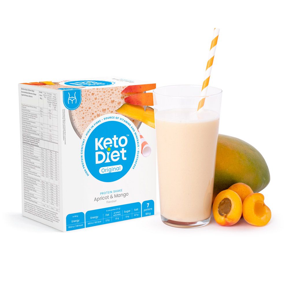 KetoDiet Proteinový nápoj meruňka a mango 7x27 g KetoDiet