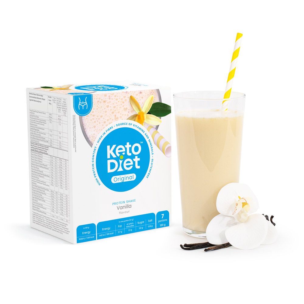 KetoDiet Proteinový nápoj vanilka 7x27 g KetoDiet