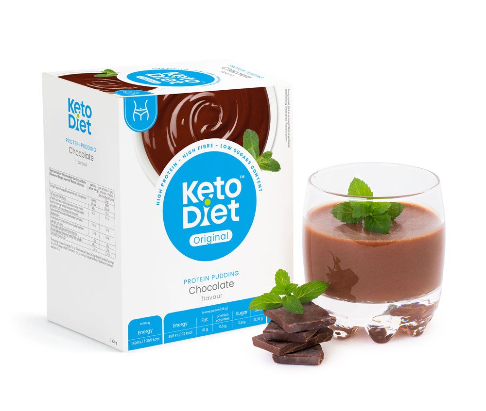KetoDiet Proteinový pudink čokoláda 7 porcí KetoDiet