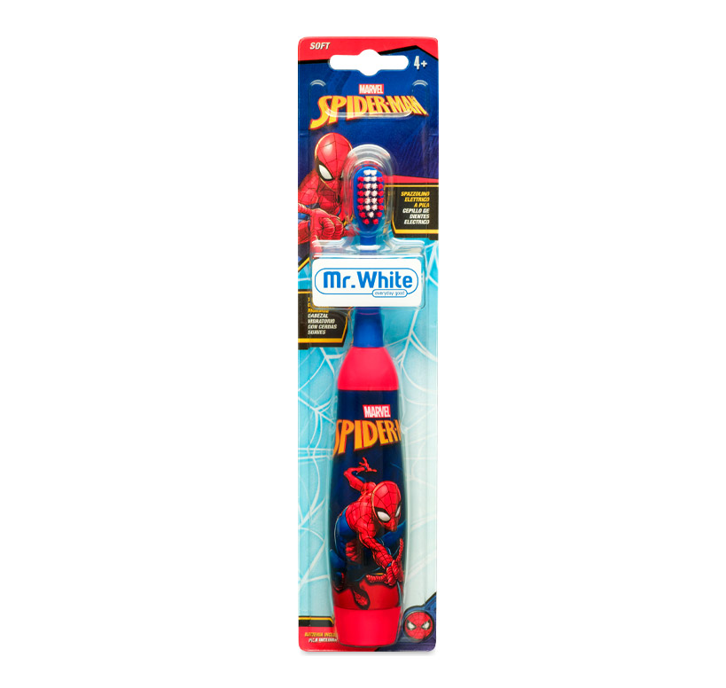 Mr. White Spiderman SOFT dětský zubní kartáček bateriový Mr. White