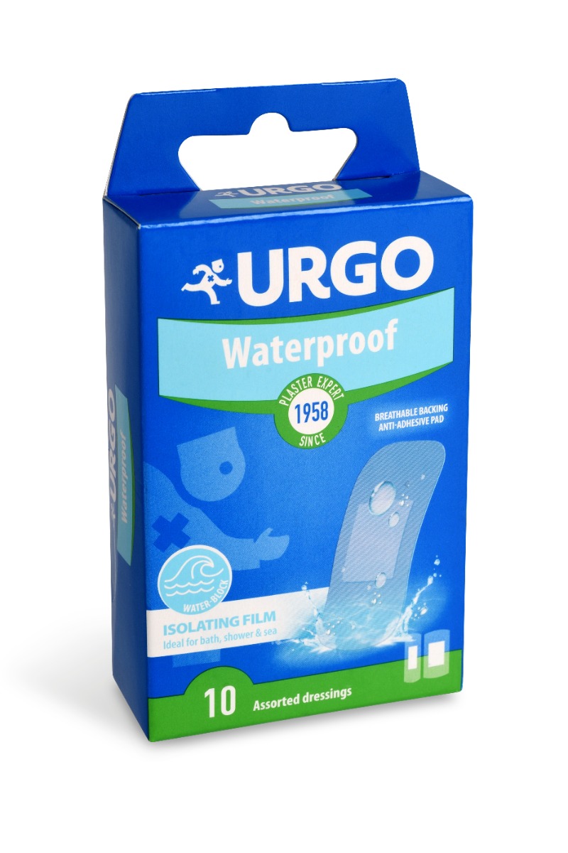 Urgo Waterproof Aquafilm 2 velikosti voděodolná náplast 10 ks Urgo