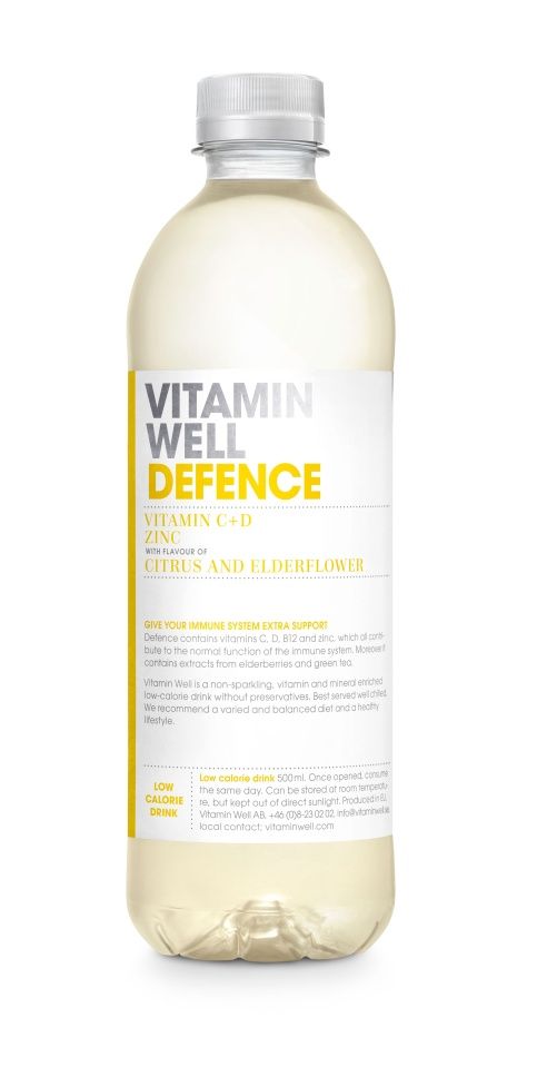 VITAMIN WELL Defence vitamínová voda 500 ml VITAMIN WELL