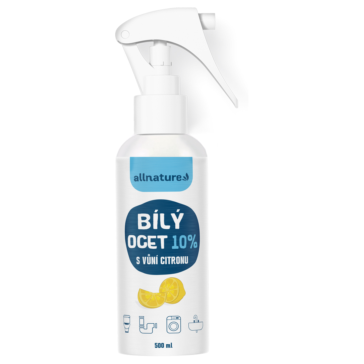 Allnature Bílý ocet 10% s vůní citronu 500 ml Allnature