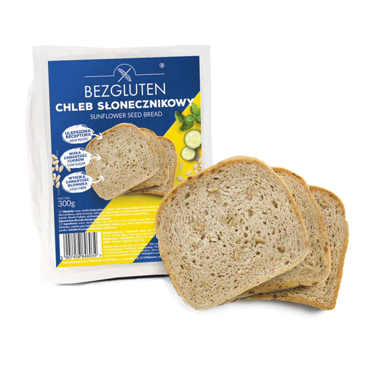 BEZGLUTEN Chléb slunečnicový bez lepku 300 g BEZGLUTEN