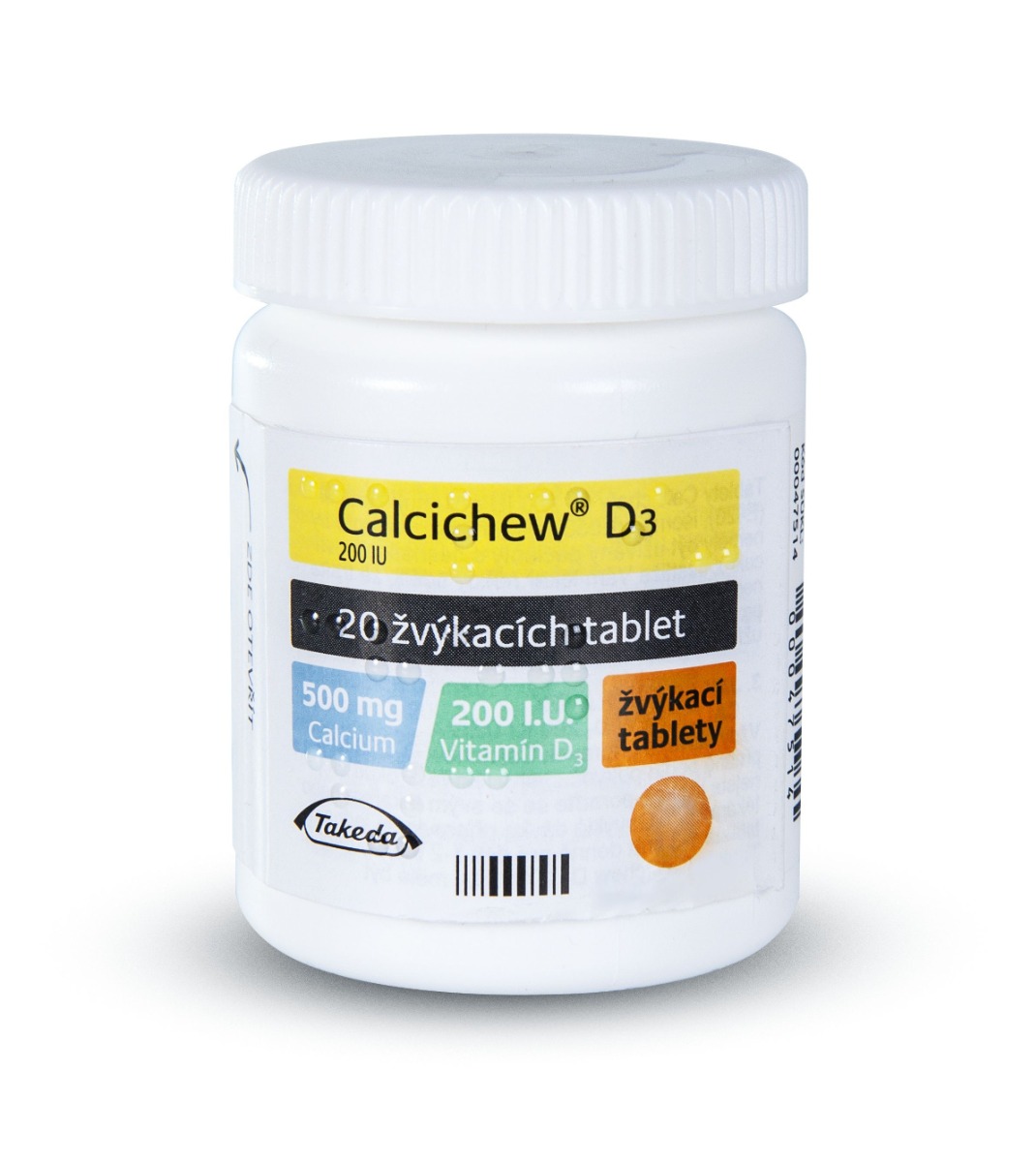 Calcichew D3 200 IU 20 žvýkacích tablet Calcichew