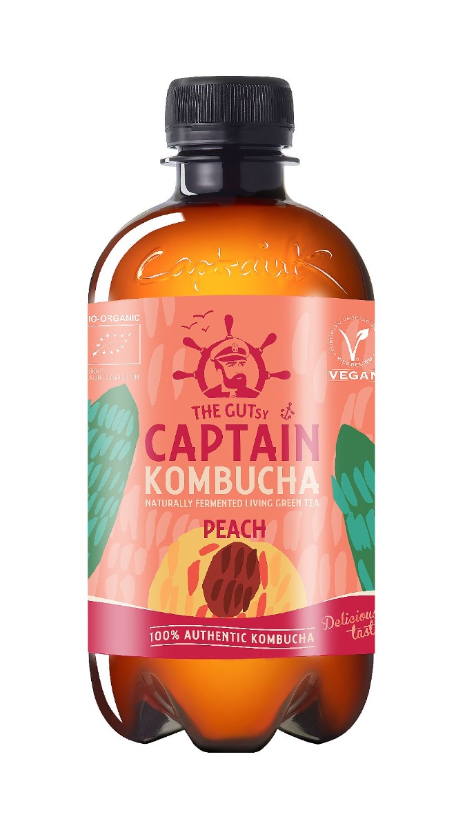 Captain Kombucha Broskev BIO 400 ml Captain Kombucha