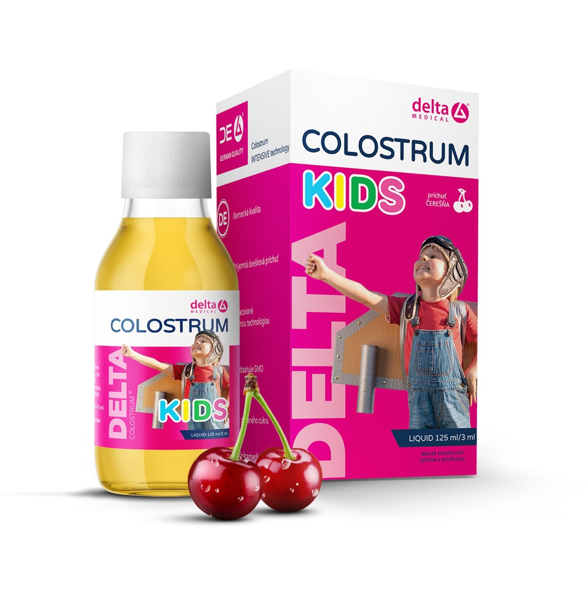 DELTA Colostrum Kids příchuť třešeň 125 ml DELTA