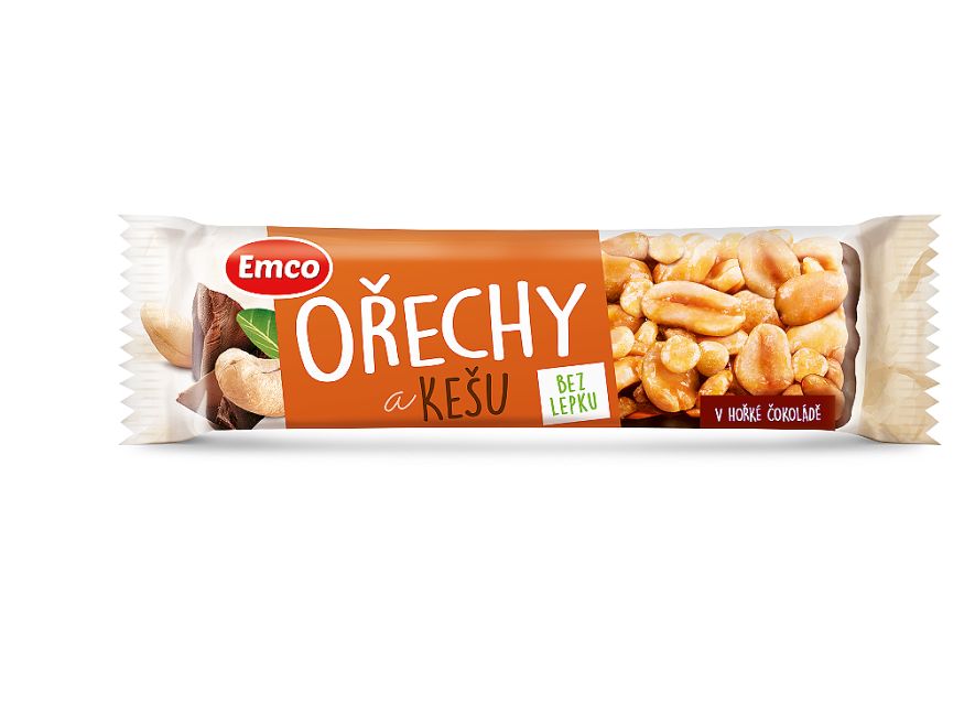 Emco Tyčinka ořechy a kešu 35 g Emco