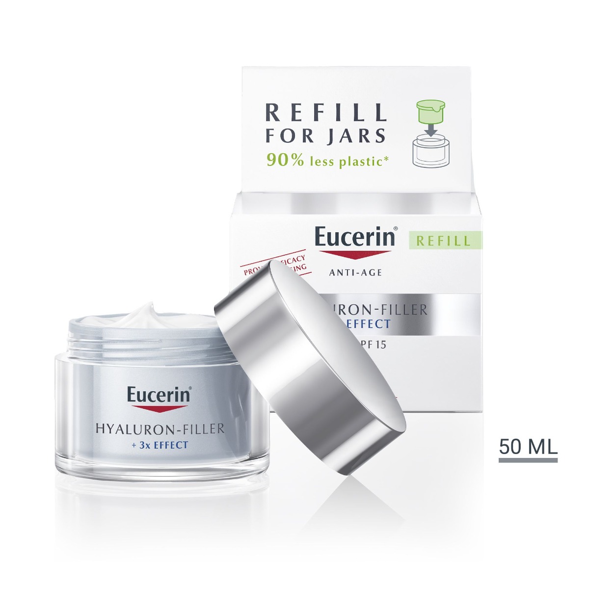 Eucerin Hyaluron-Filler + 3x Effect denní krém refill 50 ml Eucerin