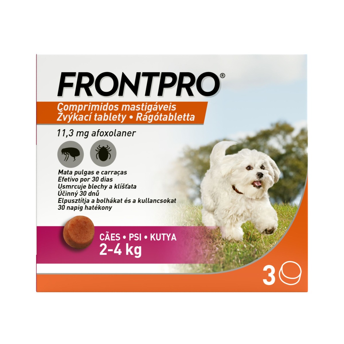 FRONTPRO Žvýkací tablety pro psy 2-4 kg 11