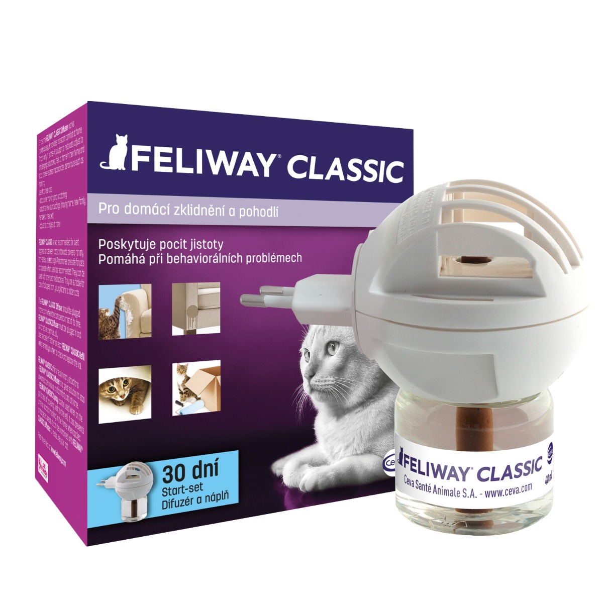 Feliway Classic difuzér a náplň pro kočky 48 ml Feliway