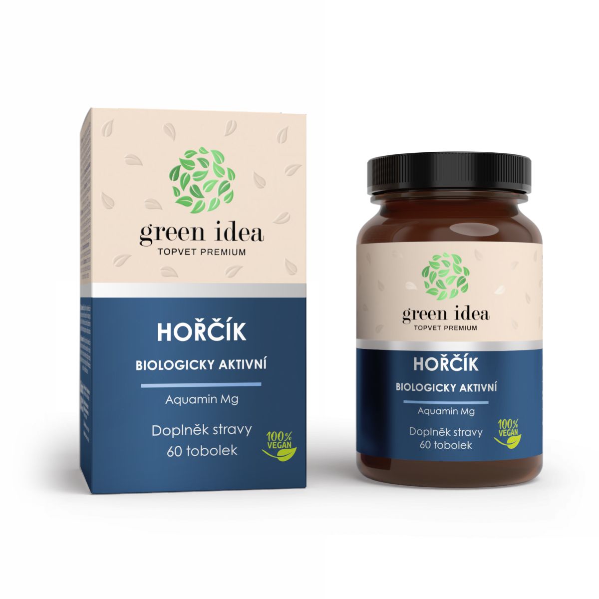 Green idea Aquamin Mg biologicky aktivní hořčík 60 tobolek Green idea