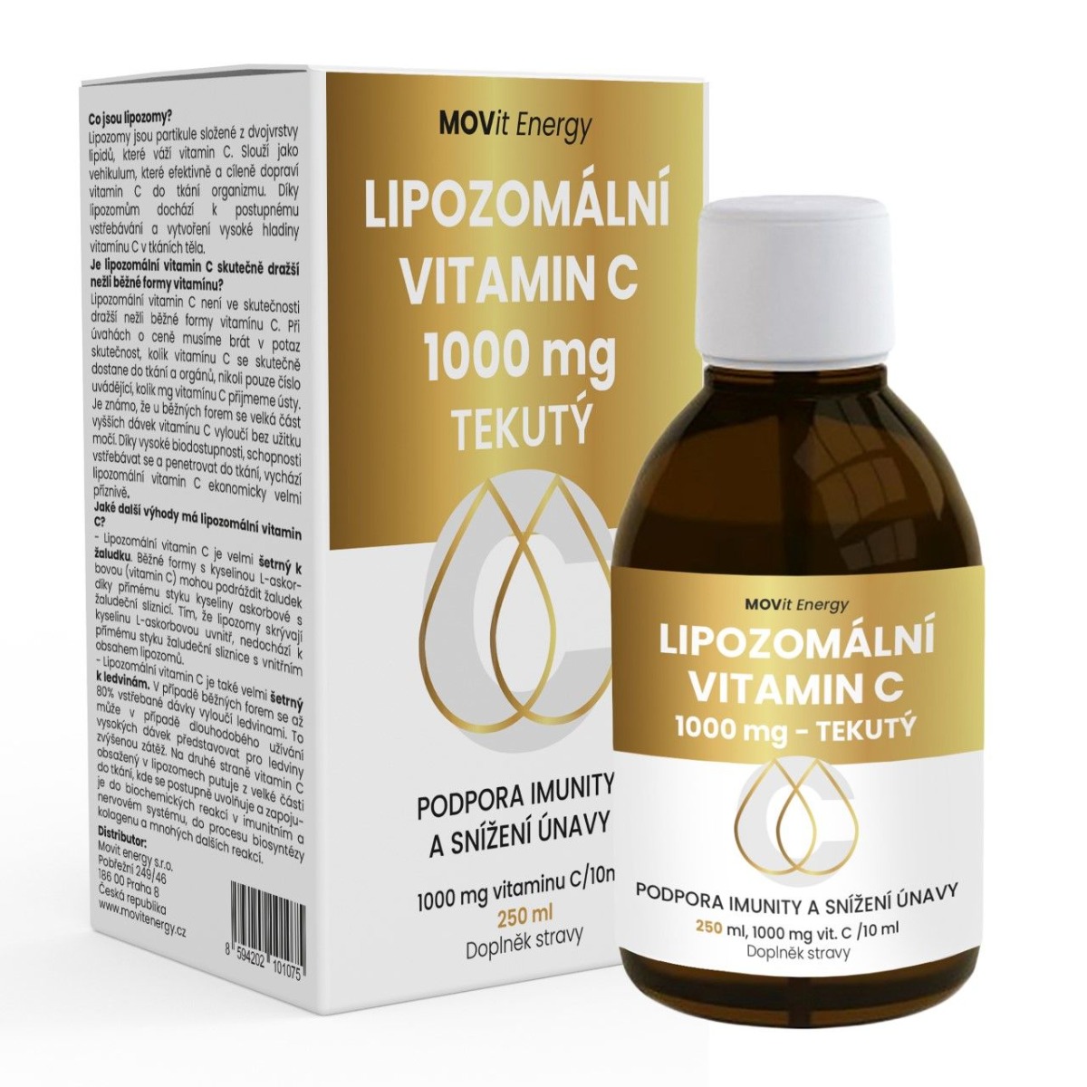 MOVit Energy Lipozomální Vitamin C 1000 mg tekutý 250 ml MOVit Energy
