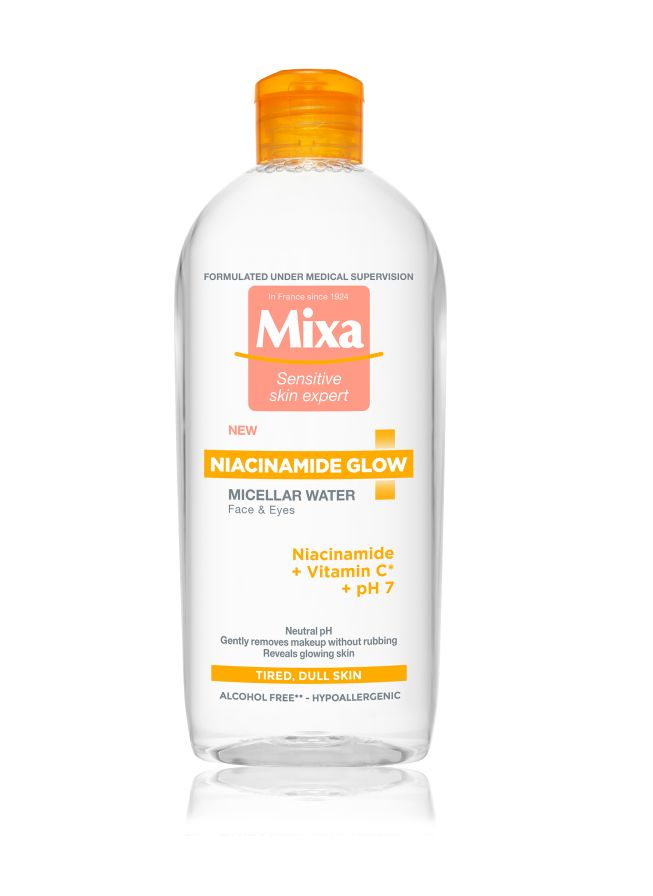 Mixa Niacinamide Glow micelární voda 400 ml Mixa