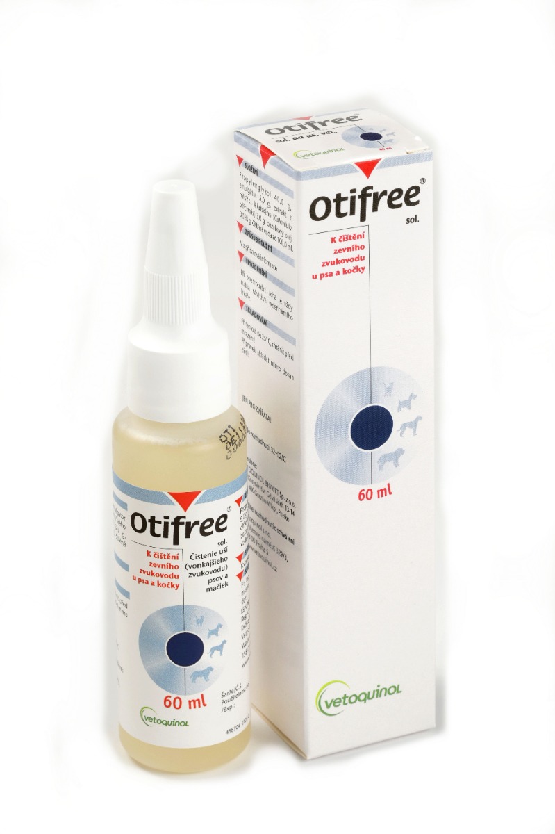 Otifree Čištění zevního zvukovodu psi a kočky 60 ml Otifree