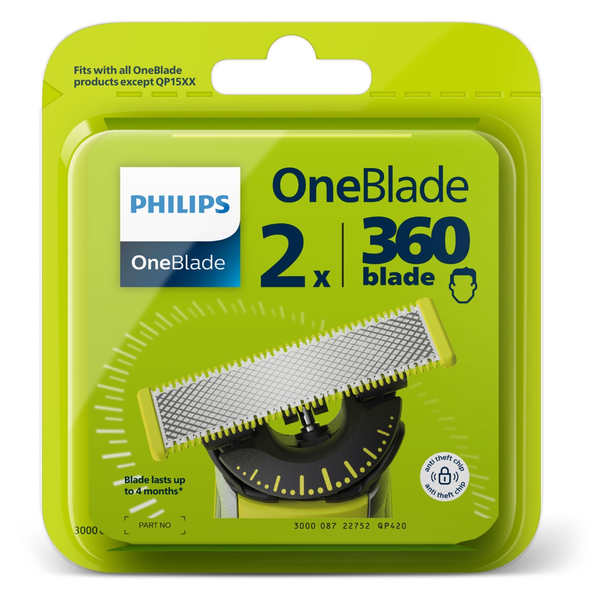 Philips OneBlade 360 QP420/50 náhradní břity 2 ks Philips