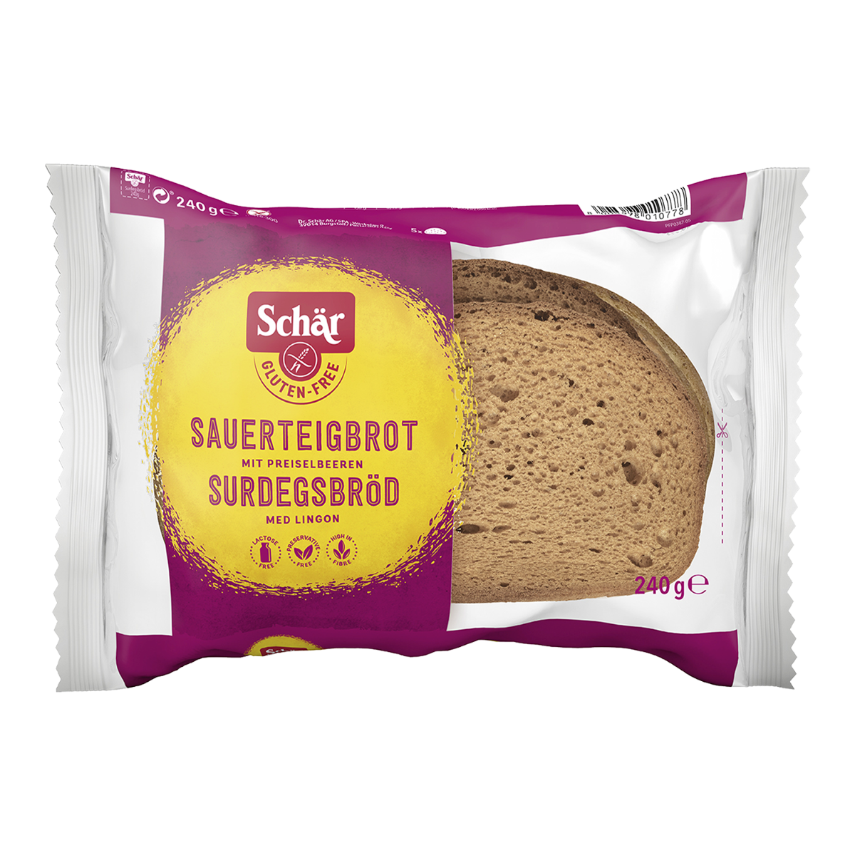 SCHÄR Surdegsbröd kváskový chléb bez lepku 240 g SCHÄR