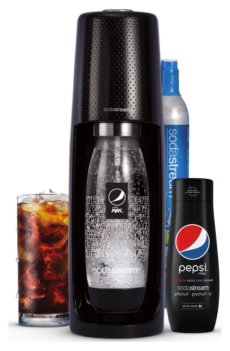 SODASTREAM Spirit Black Pepsi MAX MegaPack výrobník perlivé vody SODASTREAM