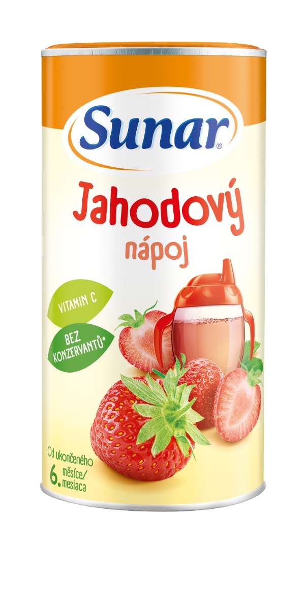 Sunar Rozpustný nápoj jahodový 200 g Sunar