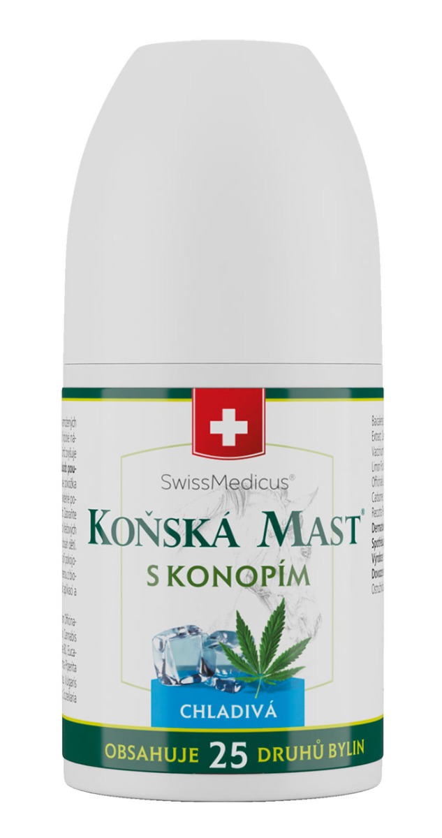 SwissMedicus Koňská mast s konopím chladivá roll-on 90 ml SwissMedicus