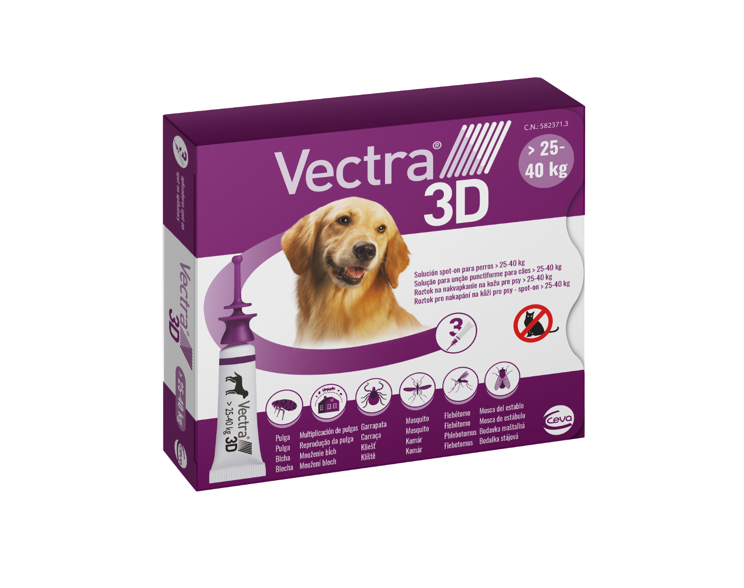 Vectra 3D spot-on pro psy L (25–40 kg) 3 pipety Vectra