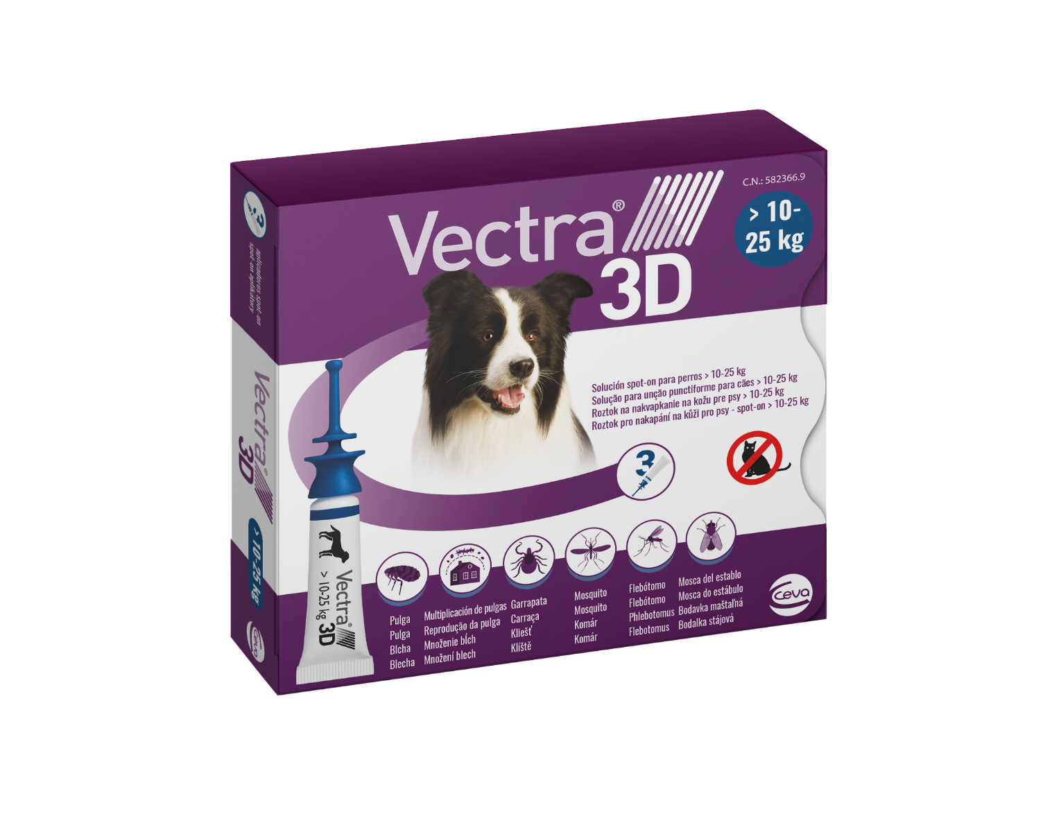 Vectra 3D spot-on pro psy M (10–25 kg) 3 pipety Vectra